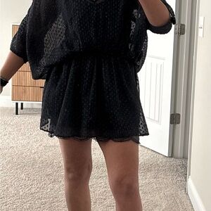 Free People Navy Fit & Flare Mini Dress size Medium